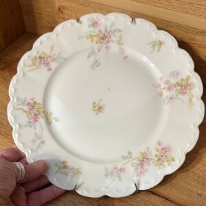 Haviland Limoges porcelain plate pink rose pattern Schlieger 57C